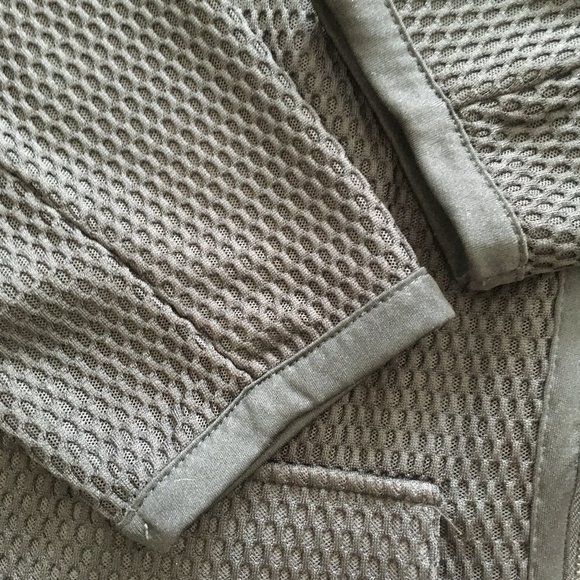 Zara Black Long Mesh Sport Hooded Jacket High Low - Picture 7 of 11